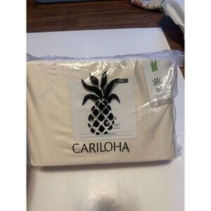 New Cariloha Resort 4-Piece Sateen Sheet Set |Coconut Milk | King | Viscose Mat